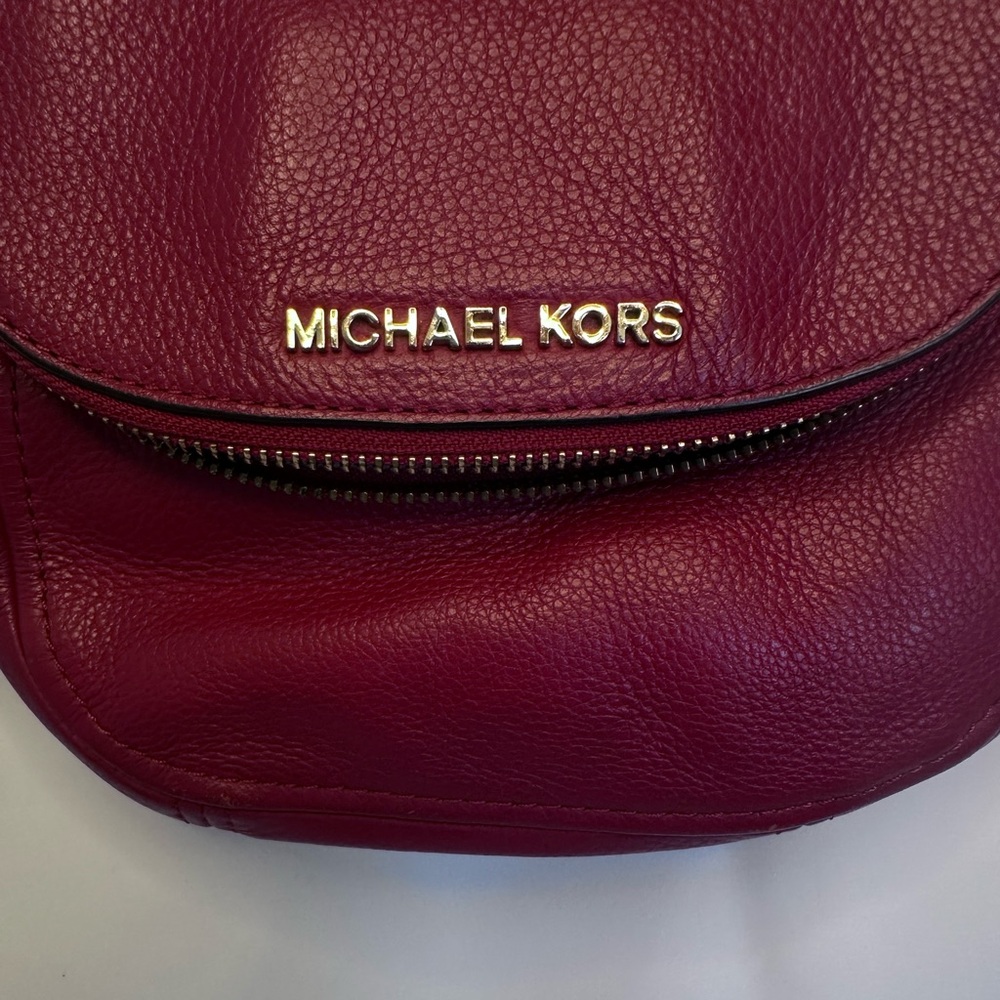 Michael Kors, red Crossbody with gold hardware